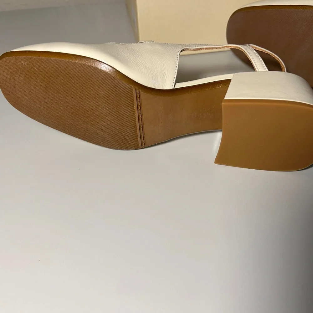 NEW Womens Sezane Paula Babies White Lacquer Shoes size US 6 FR 37 - Picture 11 of 16